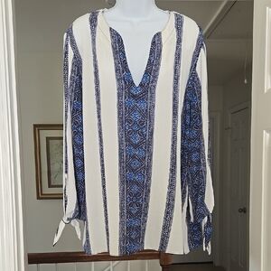 Micharl Kors Blue/White Women's Top